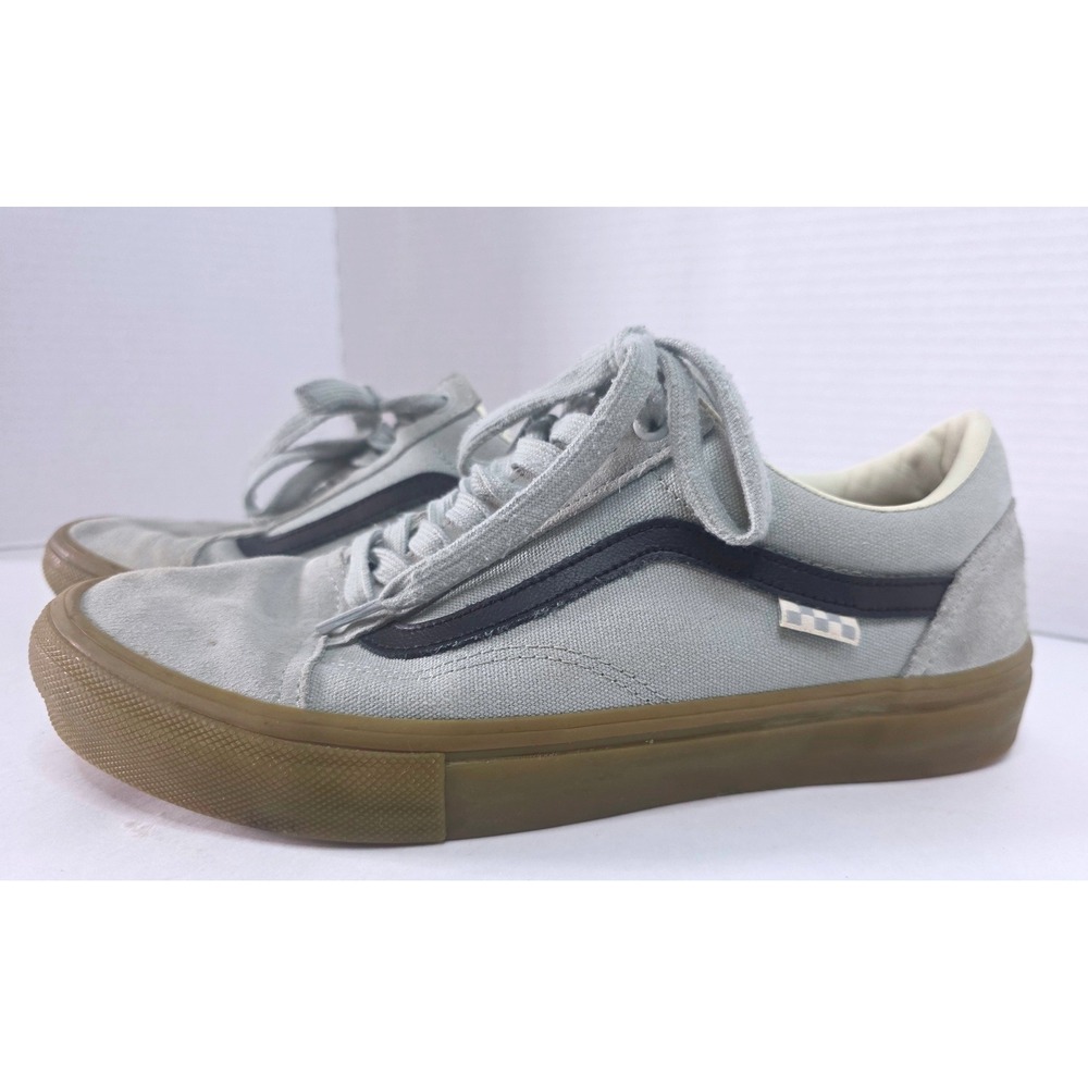 Vans Skate Old Skool Grey Navy Gum Sole Sneakers Mens 10 Low Top Skateboarding